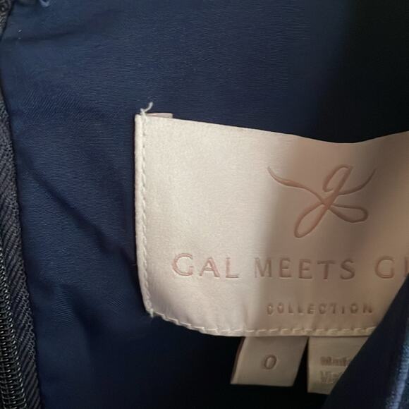 Gal Meets Glam Celeste Fit and Flare Dress Navy - Picture 7 of 14